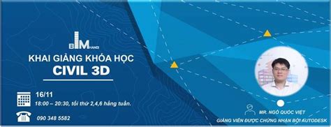 KHAI GIẢNG KHÓA HỌC AUTOCAD CIVIL 3D CHO THIẾT KẾ HẠ TẦNG KỸ THUẬT, BIM ...