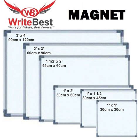 Writebest Magnetic White Board with Plastic Corner Caps WhiteBoard | Lazada