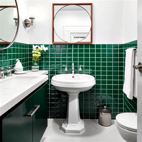 Emerald Green Tile Bathroom Ideas
