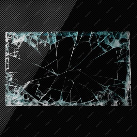 Broken glass screen effect transparent background | Premium AI ...