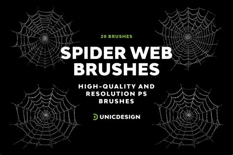 Spider Web Photoshop Brushes Grafica di UnicDesign · Creative Fabrica