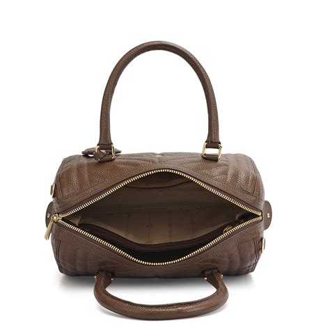 Medium Quilting Leather Satchel - Mocha – Da Milano