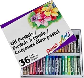 Pentel Arts Water Proof Oil Pastel|Set of 36 Vibrant Shades Soft Oil ...
