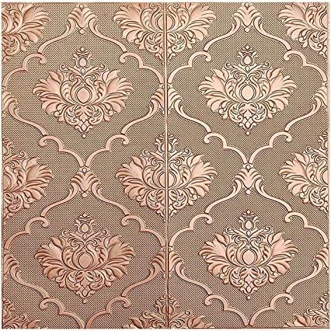 Kayra Decor 3D Brown Floral Wallpaper for Wall PE Foam Wall Stickers ...