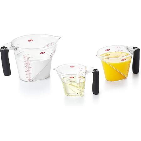 Buy OXO 1056988 Good Grips 3-Piece Angled Measuring Cup Set,BLACK ...