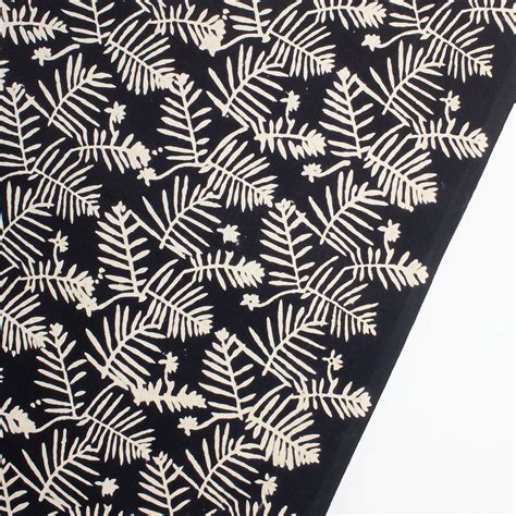 Buy Cotton Hand Block Printed Black and White Fabrics Online – DMAASA