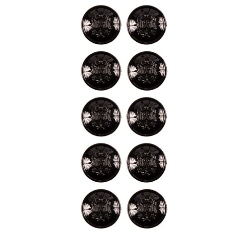 Nylon Sprayed Military Look Shank Button with Initialized Emblem 36 ...