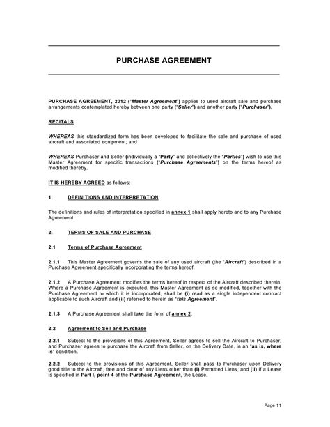 37 Simple Purchase Agreement Templates [Real Estate, Business]