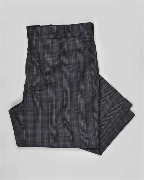 Porpoise Grey Checks-Plaid Regular Fit Terry Rayon Pants For Men