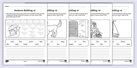 Grade 2 Term 3 Phonics Sentence Building: ai (CAPS Aligned)