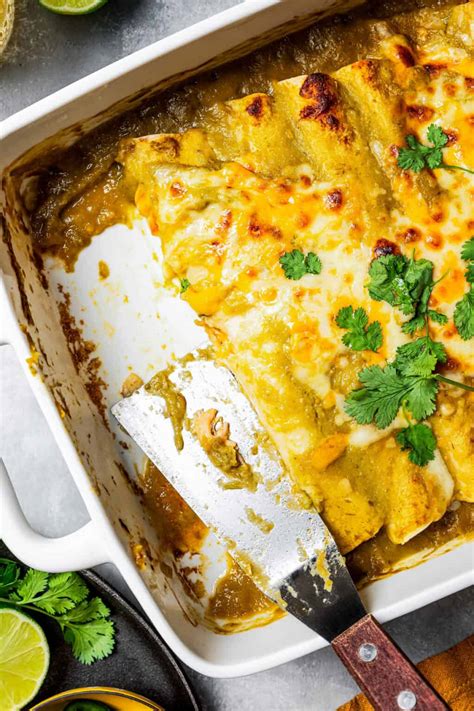 Green Chili Chicken Enchiladas | Diethood