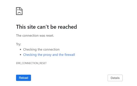 Image result for The Connection Was Reset Error