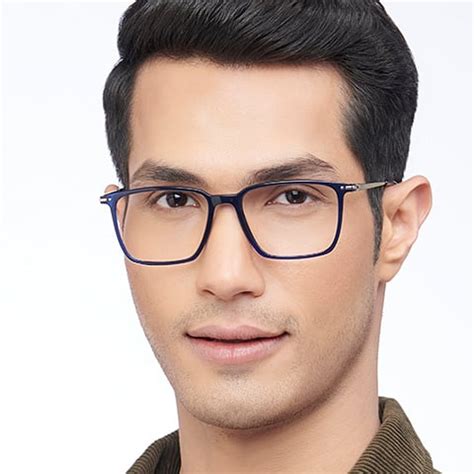 Blue Block Zero Power Screen Glasses : Blue Silver Full Rim Square ...