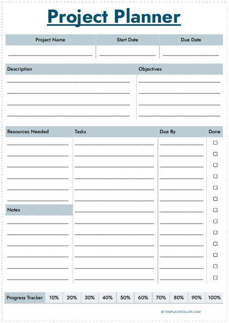 Image result for Project Planner Template