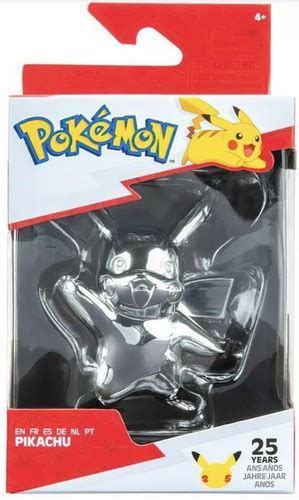 Jazwares Pokemon 25th Year Anniversary Pikachu Silver Battle India | Ubuy