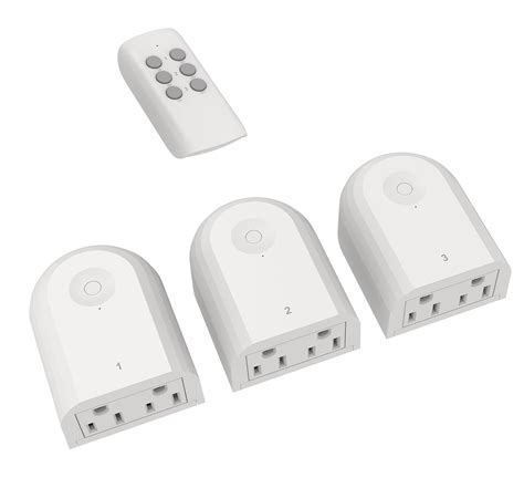 TEKLECTRIC Indoor Remote Control Outlet with 2 Grounded Plugs, 80 FT ...