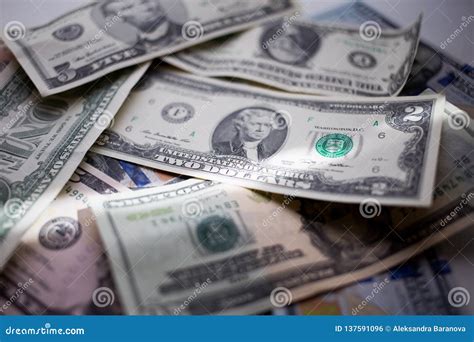 Banknotes American Dollars, One Hundred, Fifty, Twenty, Two, One Dollar ...