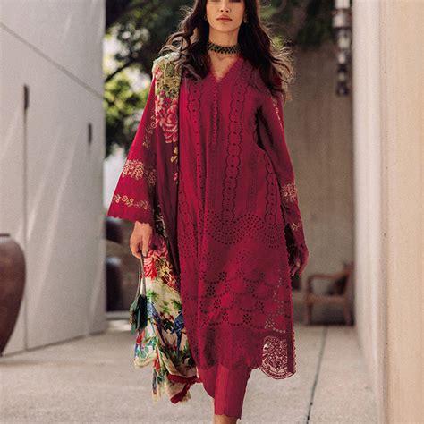 Luxury_Pakistani_Salwar_Kameez_Cotton_Red_With_Digital_Printed_Dupatta ...
