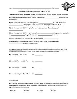 Falling Object Model 的图像结果