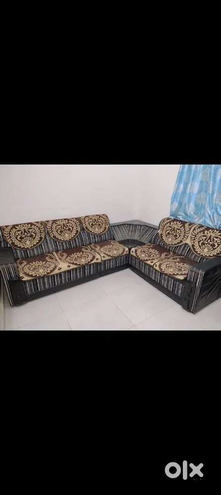 L Shape Sofa set (2+2+1+1corner) Including Sofa Covers - Sofa & Dining ...