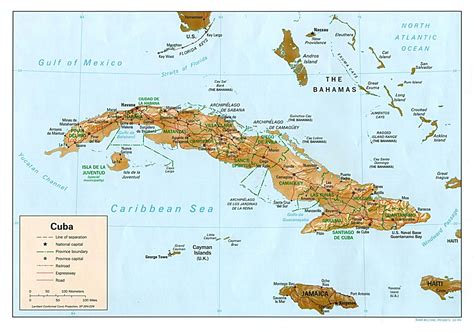 Large detailed relief and political map of Cuba. Cuba large detailed relief and political map ... - map of central america cuba