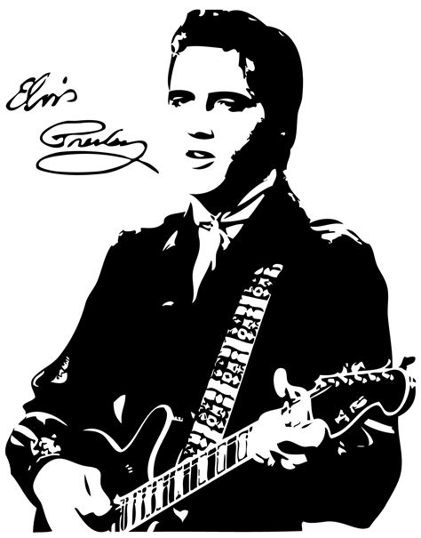 Elvis Presley Silhouette Vector