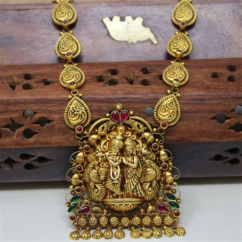 Buy Radha Krishna Necklace in India | Chungath Jewellery Online- Rs ...