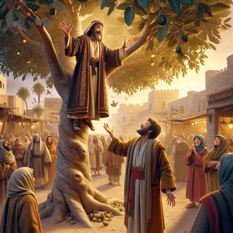 Illustration Of Zacchaeus's Transformation