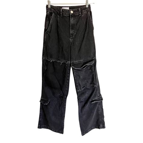 Zara Oversized Baggy Wide Leg High Waisted Cargo Pant… - Gem