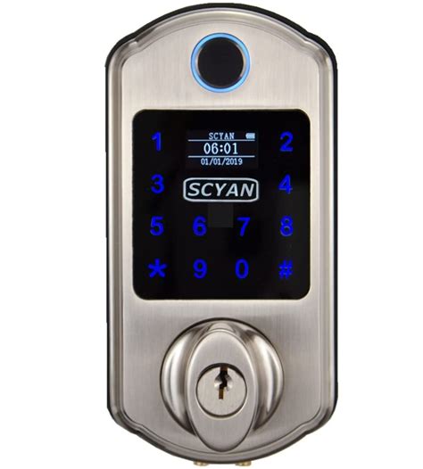 SCYAN D6 Fingerprint Touchscreen Key Fob Deadbolt with OLED Display in ...