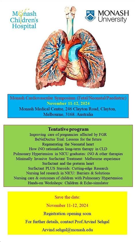 Monash Childrens Cardiovascular Symposium (Fetal/Neonatal/Pediatric ...