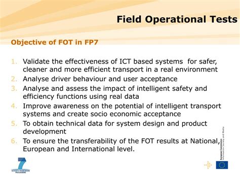 Image result for Field Operational Test PPT