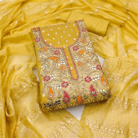 Rnx 5050 Shimmar Jacquard Buti Fancy Dress Material Collection