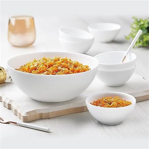 Larah by Borosil Orbit Series Plainware Opalware Dinner Set | 27 Piece ...