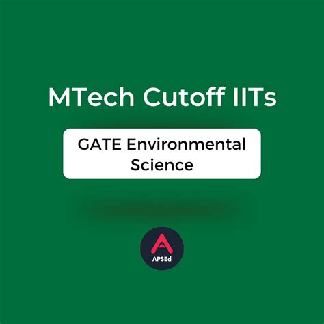 M.Tech Cutoff Through GATE Environmental Science in IITs and NITs