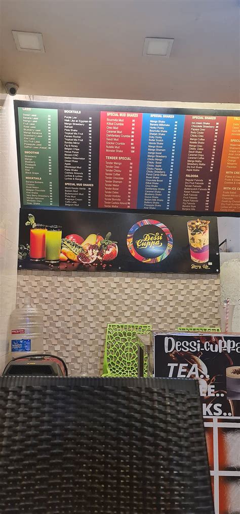 Menu at Dessi Cuppa, Thrissur, 15