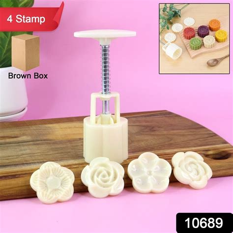 Mooncake Press Mold with 4 Stamps set | Best Kitchen Appliances ...