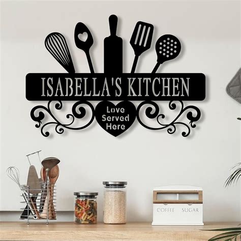 Amazon.com: Kitchen Signs Wall Decor,Custom Kitchen Sign,Personalized ...