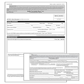 DOT Medical Exam Certificate & Report Form Combo 50-pk. - Helps You ...