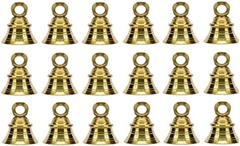 SKSM METAL DECORATIVE BRASS POOJA ROOM HANGING BELLS WITH J HOOK'S ...