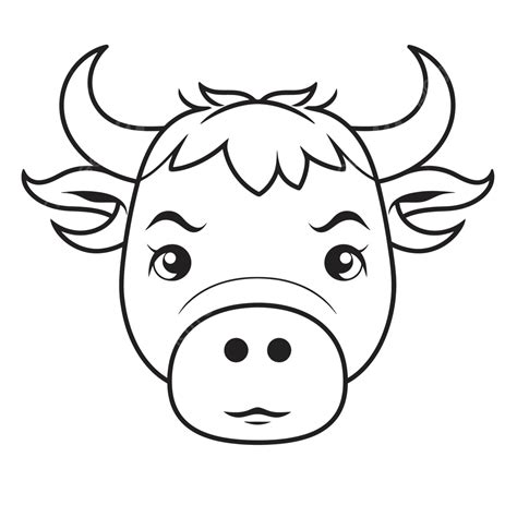 Cow Face Outline