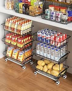 OKZEST 3 Tier Vegetable Fruit Rack Kitchen Table Board Storage Basket ...