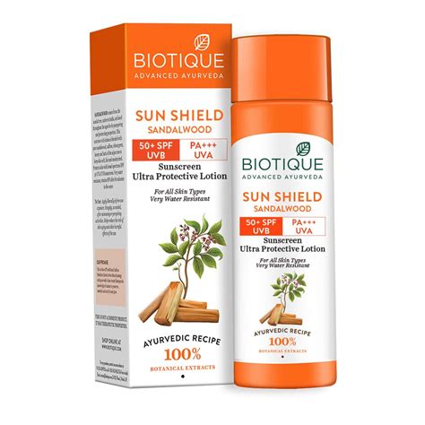 Biotique Bio Sandalwood Sunscreen Ultra Soothing Face Lotion, SPF 50 ...