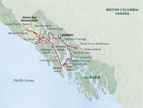 UnCruise-Alaska-Alaskas-Glacier-Country-map - Sunstone Tours & Cruises