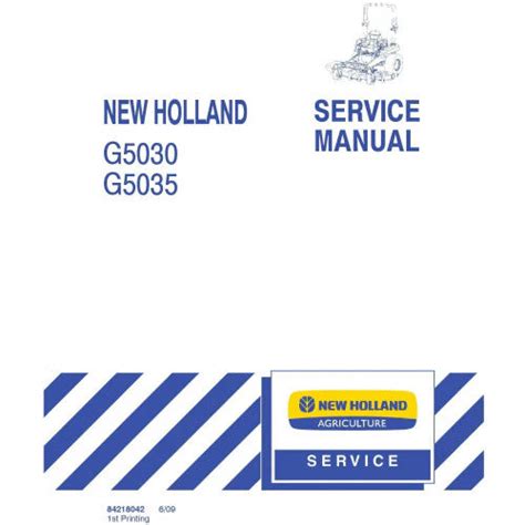 New Holland G5030, G5035 Zero Turn Mower Pdf Repair Service Manual (p ...
