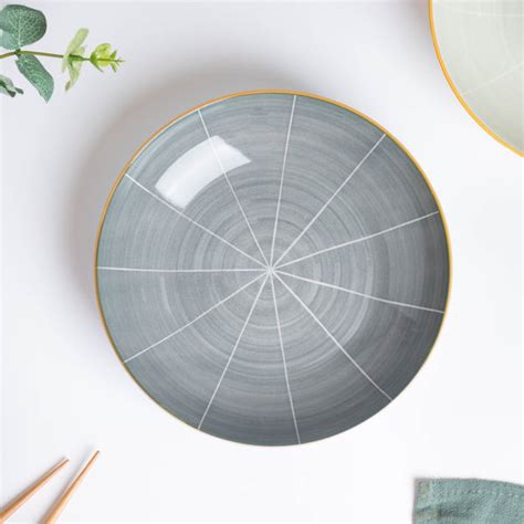 Willow Dark Grey Ceramic Pasta Plate 8 inch Online - Premium Pasta ...
