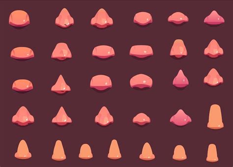 Different noses Vectors - Download Free High-Quality Vectors from ...