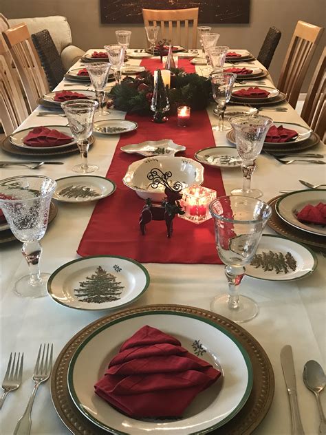 Festive Christmas Tablescape with Spode Christmas Tree Dishes