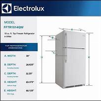 Image result for 18 Cubic Foot Refrigerator Dimensions