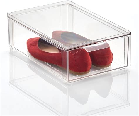 Buy mDesign Plastic Stackable Closet Storage Box with Pull-Out Drawer ...